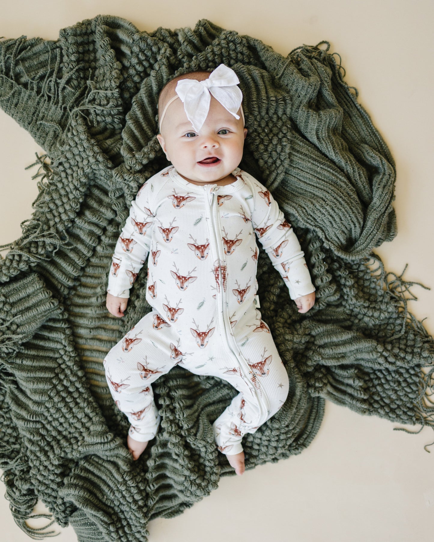 Reindeer Games Ribbed Bamboo Zippy Pajamas