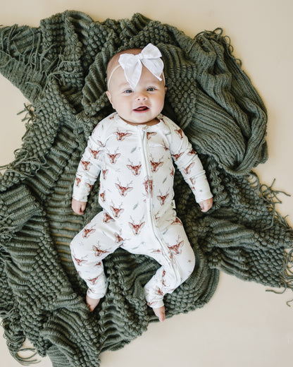 Reindeer Games Ribbed Bamboo Zippy Pajamas