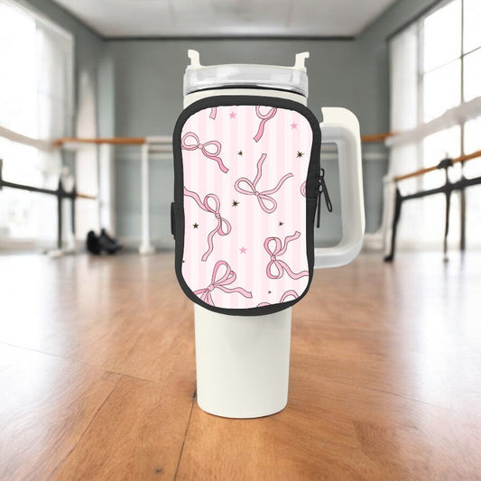 Pink Stardust Zippered Pouch/Bag For 40oz Tumbler