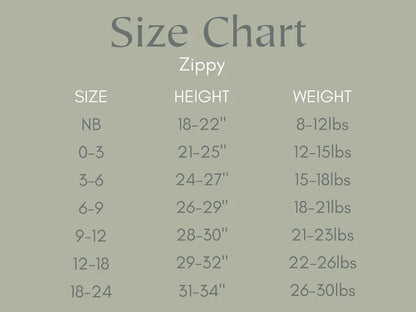 M is for Monsters Bamboo Zippy Pajamas