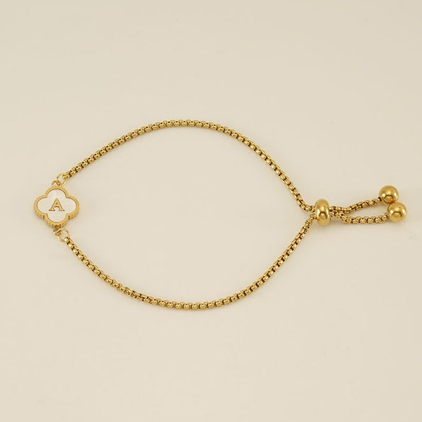 Clover Initial Bracelets