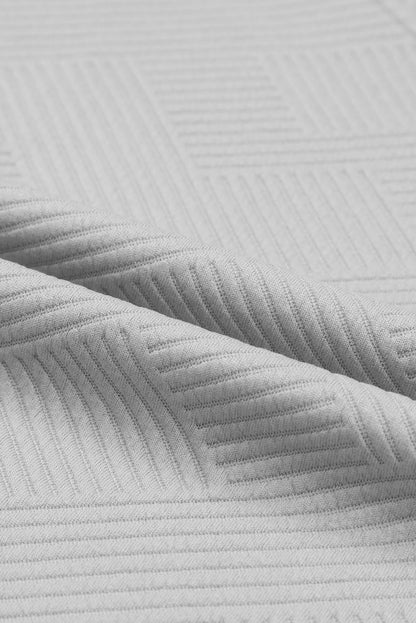 Solid Textured T-Shirt and Drawstring Pants Set