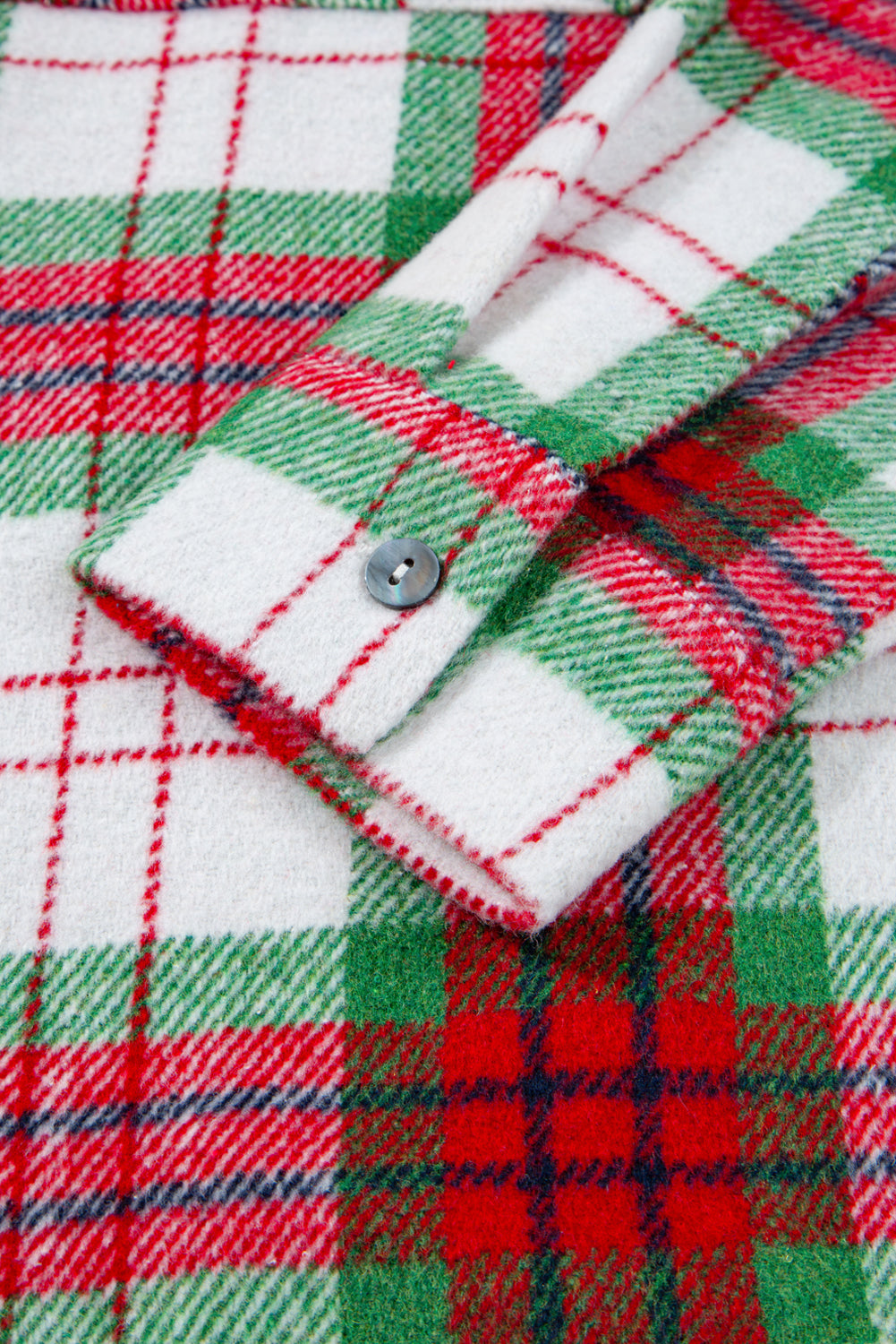 Plaid Flannel Buttoned Christmas Shacket