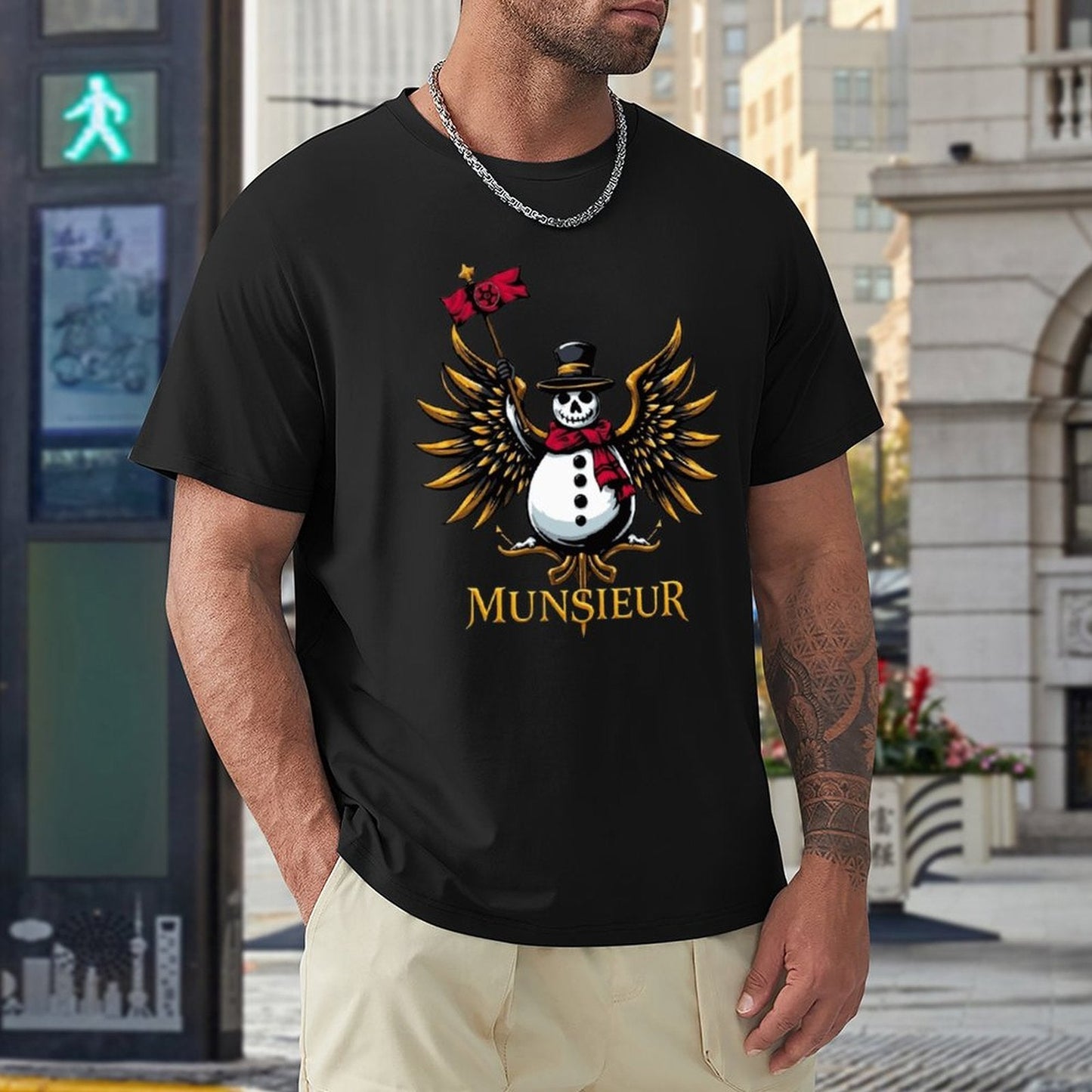 Munsieur Design Christmas Collection "Jack Floss" Tee for Men
