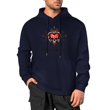 Munsieur Deadly Love: Skull Hoodie for Men