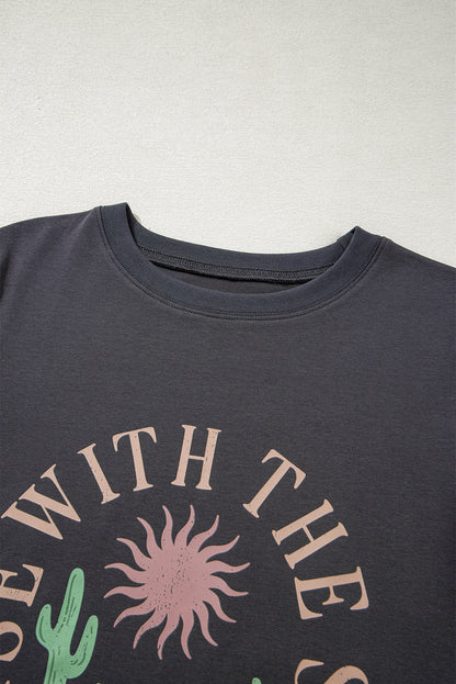 RISE WITH THE SUN Western Crewneck Tee
