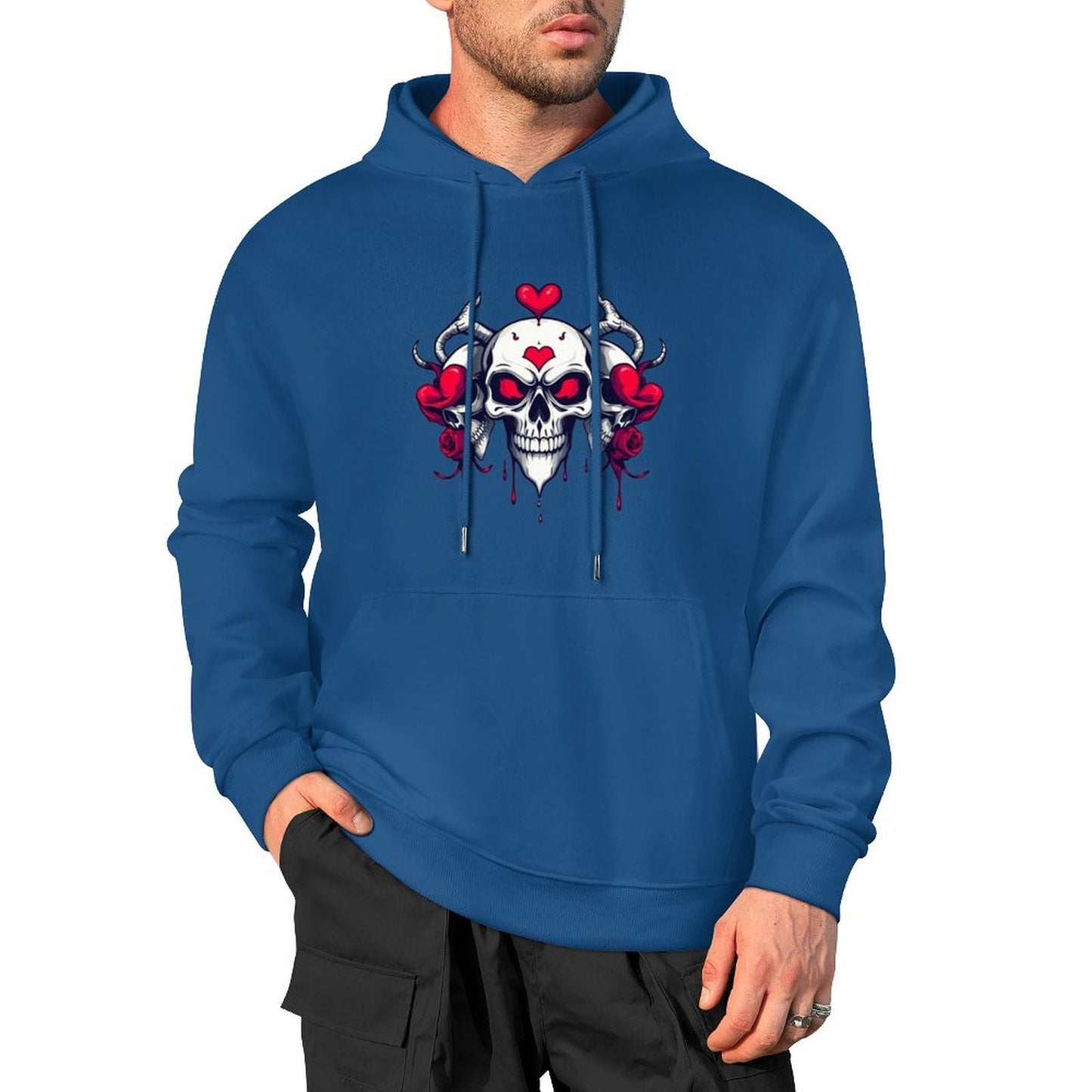 Munsieur Bleeding Royalty: Skull Hoodie for Men