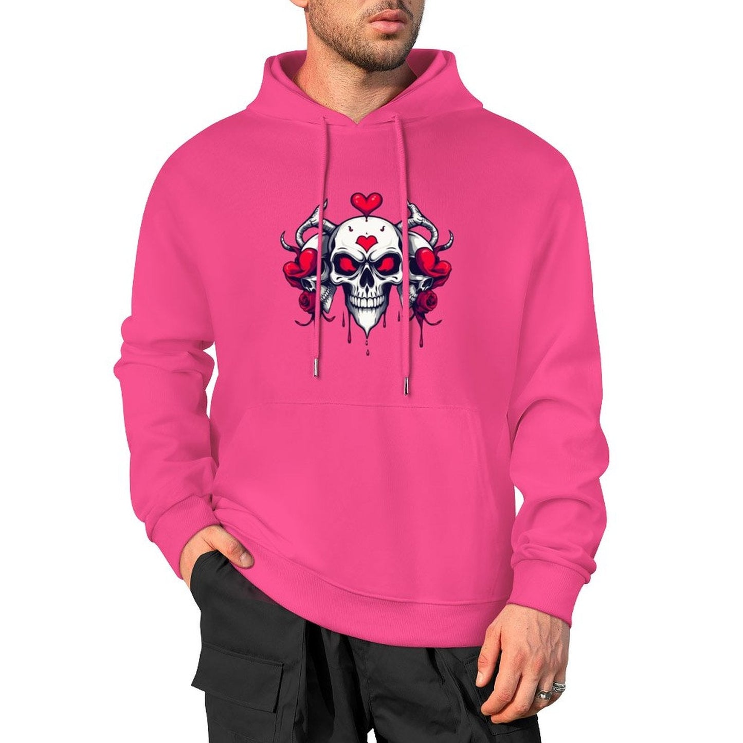 Munsieur Bleeding Royalty: Skull Hoodie for Men
