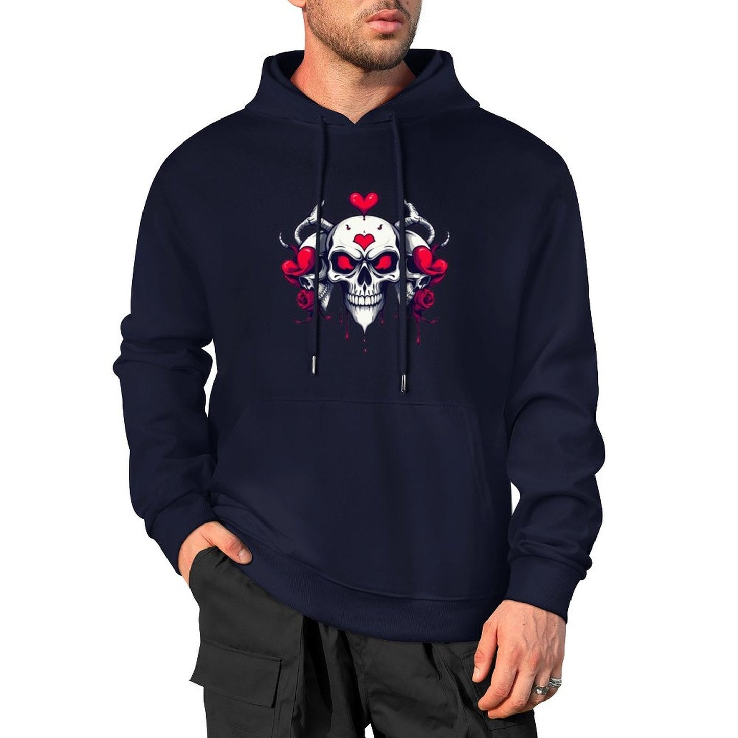 Munsieur Bleeding Royalty: Skull Hoodie for Men