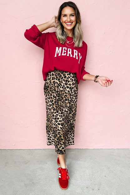 MERRY Christmas Drop Shoulder Baggy Sweater