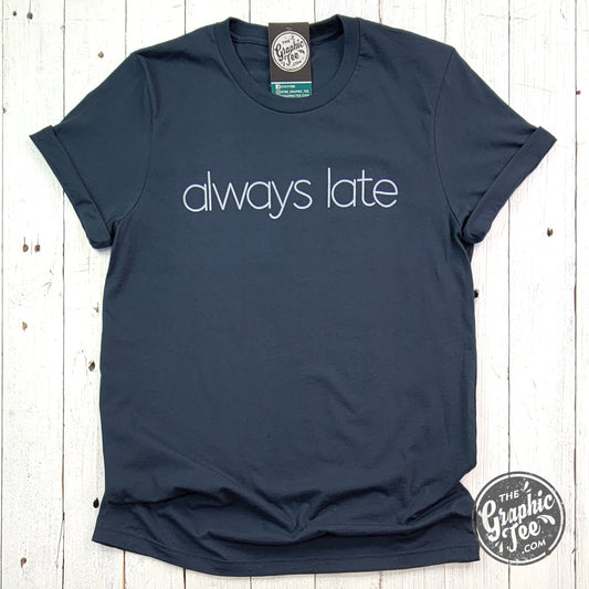 Always Late Vintage Navy Short Sleeve Tee