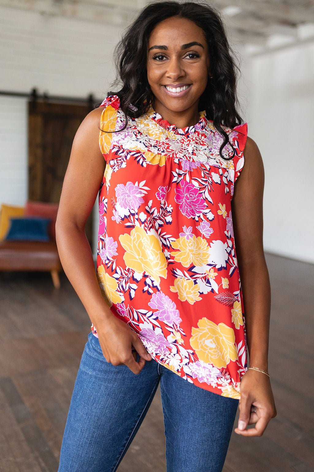 Among The Flowers Floral Top (Online Exclusive)