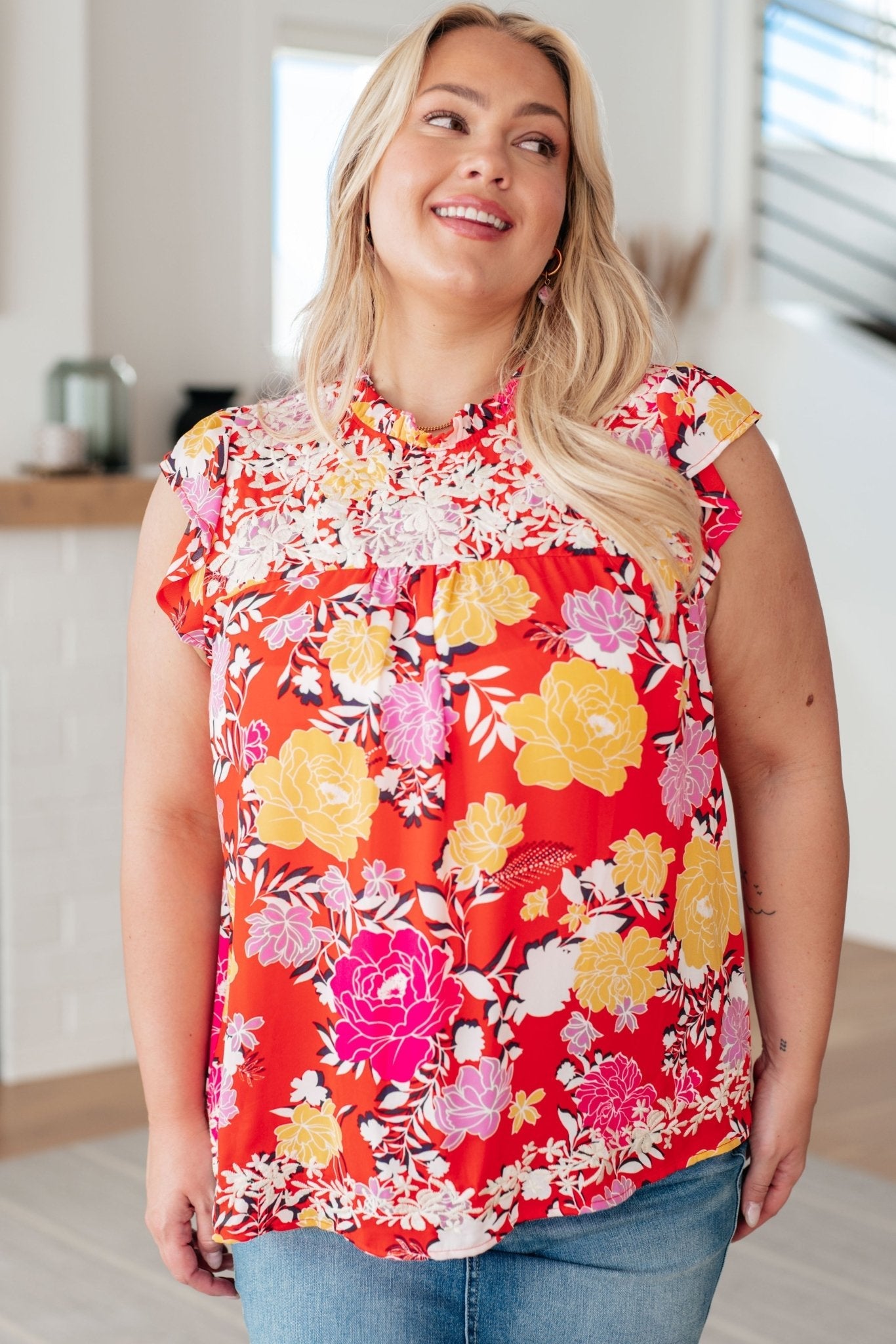 Among The Flowers Floral Top (Online Exclusive)
