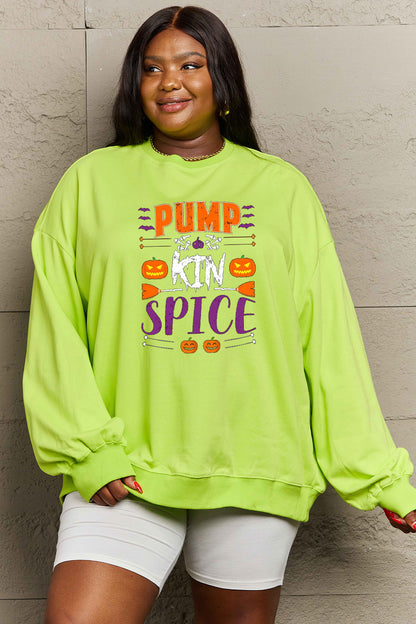 Simply Love Full Size PUMPKIN SPICE Graphic Sweatshirt - Aaria Tees