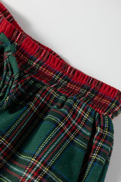 Christmas Plaid Patchwork Pajama Set