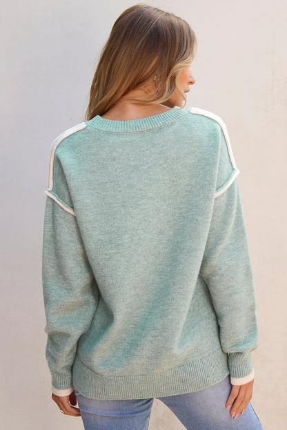 Mackenzie Edge Crewneck Sweater Threaded Pear