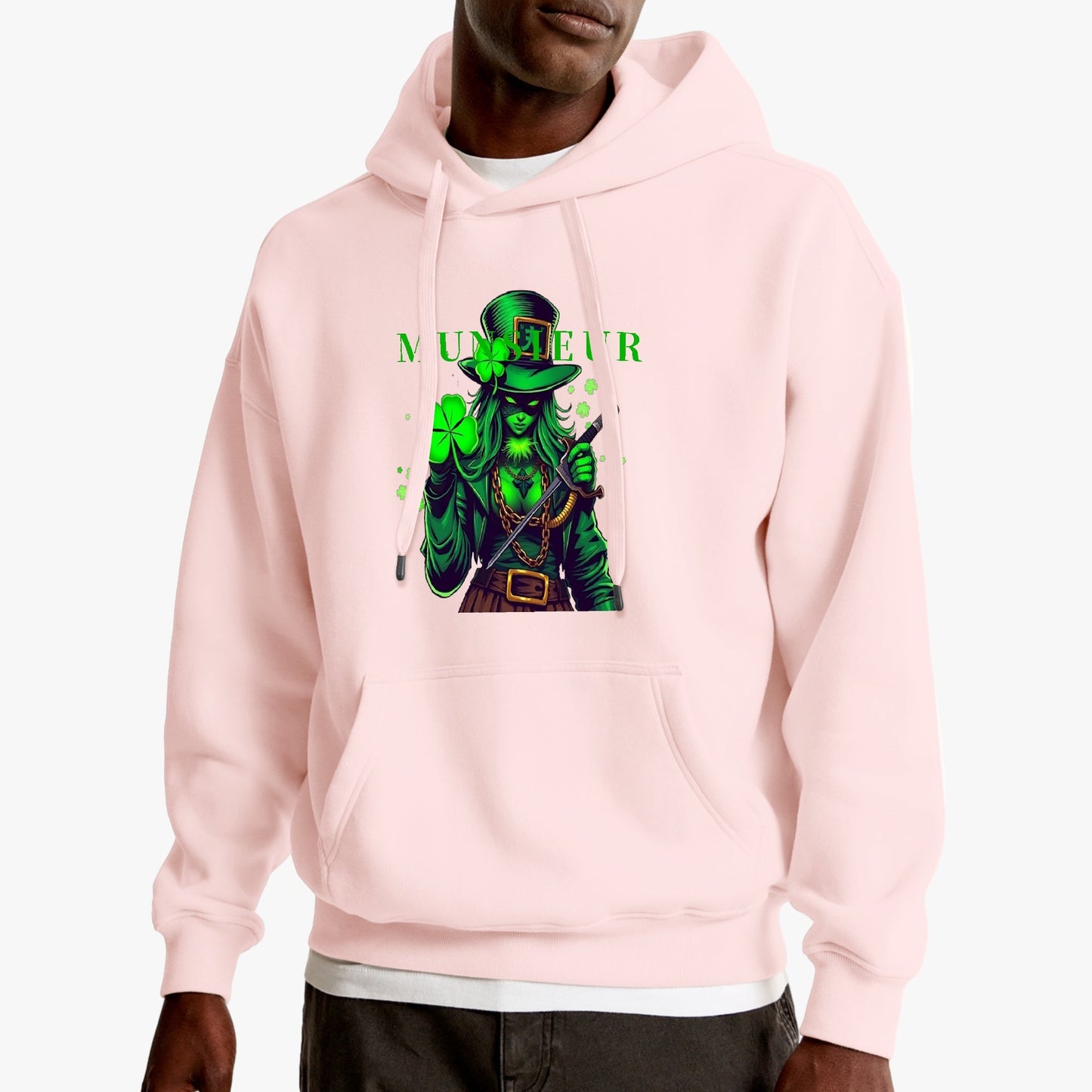 St. Patrick's Day Collection Munsieur Unisex Premium Pullover Hoodie Sweater Clover Gang Betty