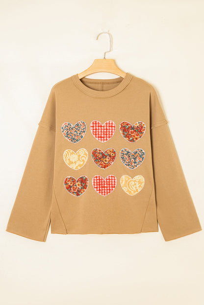 Heart Stitch Reverse Seam Mineral Wash Sweatshirt