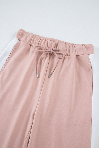 Varsity Stripe Patchwork Pullover and Pant Set