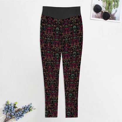 Munsieur Custom Printed Honeycomb Textured Yoga Leggings for Women