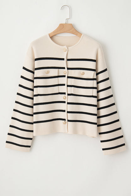 Genesis Pocket Buttoned Cardigan Sweater - Aaria Tees