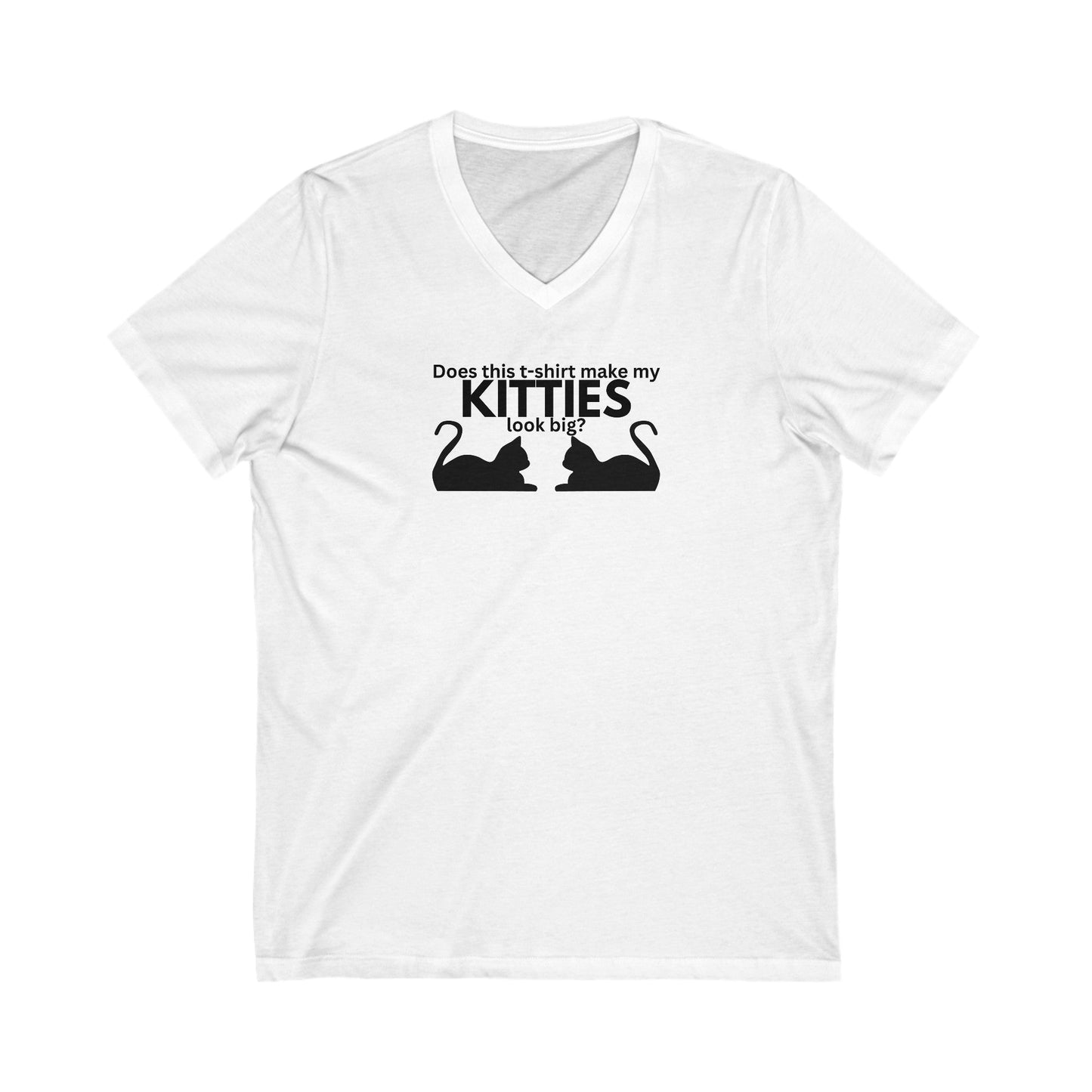 Big Kitties Unisex Jersey Short Sleeve V-Neck Tee