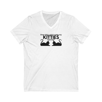 Big Kitties Unisex Jersey Short Sleeve V-Neck Tee