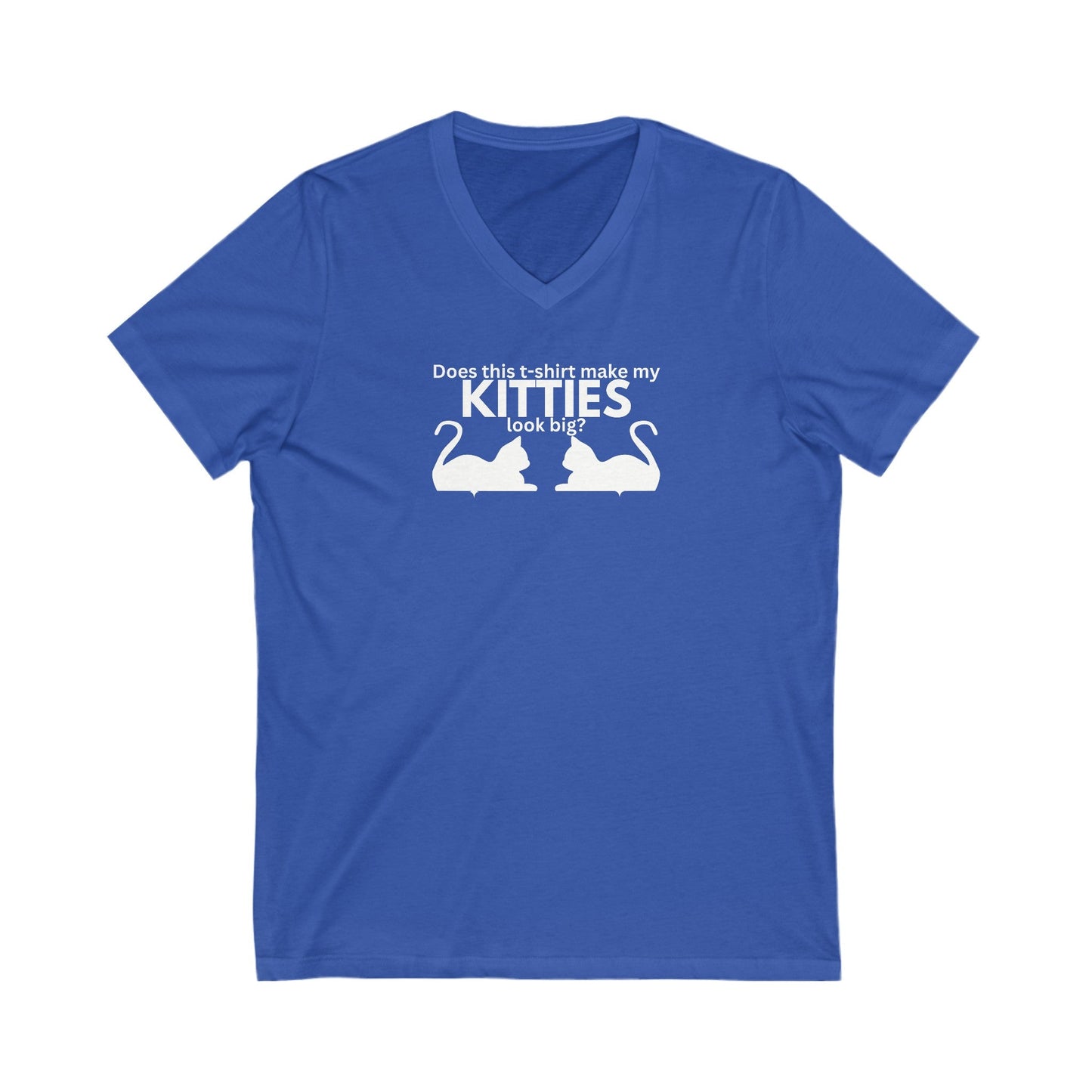 Big Kitties Unisex Jersey Short Sleeve V-Neck Tee