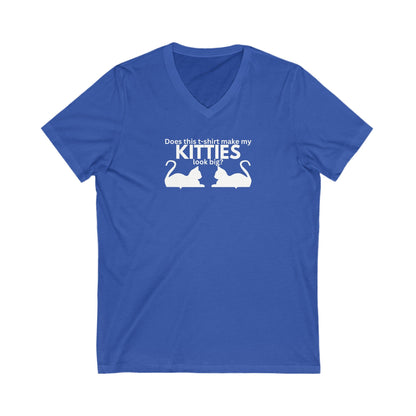 Big Kitties Unisex Jersey Short Sleeve V-Neck Tee