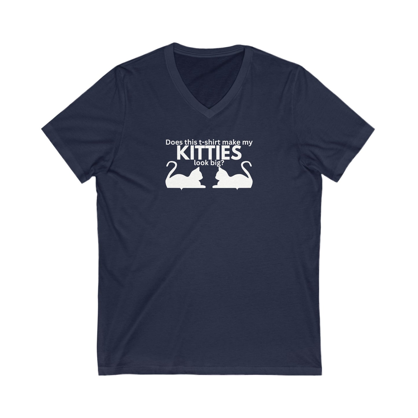 Big Kitties Unisex Jersey Short Sleeve V-Neck Tee