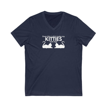 Big Kitties Unisex Jersey Short Sleeve V-Neck Tee