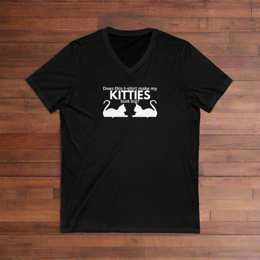 Big Kitties Unisex Jersey Short Sleeve V-Neck Tee