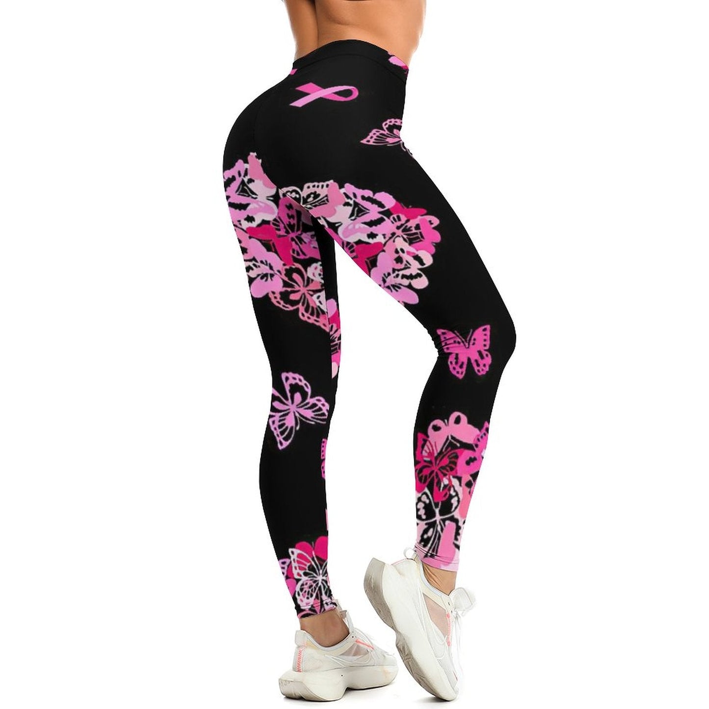 Munsieur Sculpting Leggings for Women - Pink Butterfly