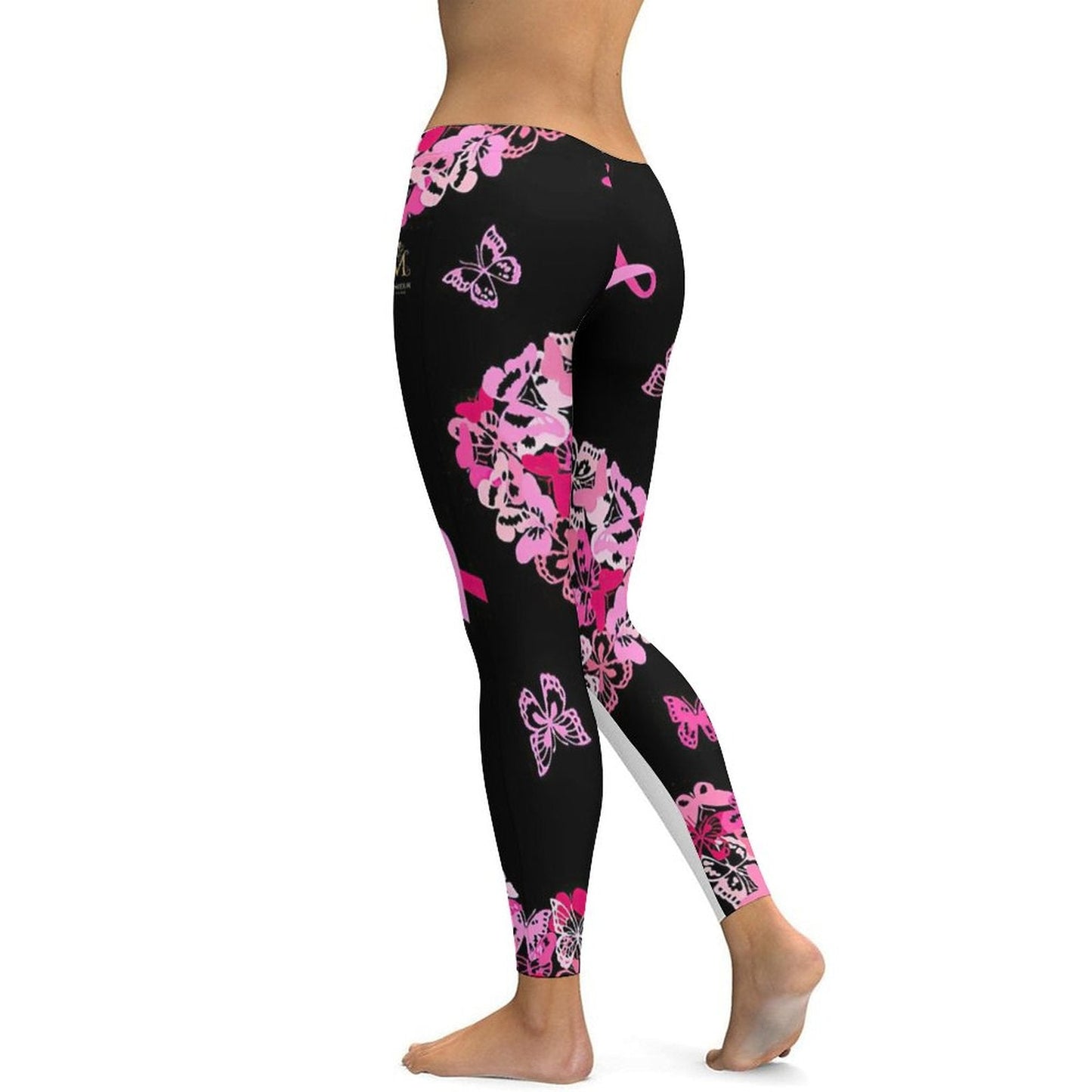 Munsieur Sculpting Leggings for Women - Pink Butterfly