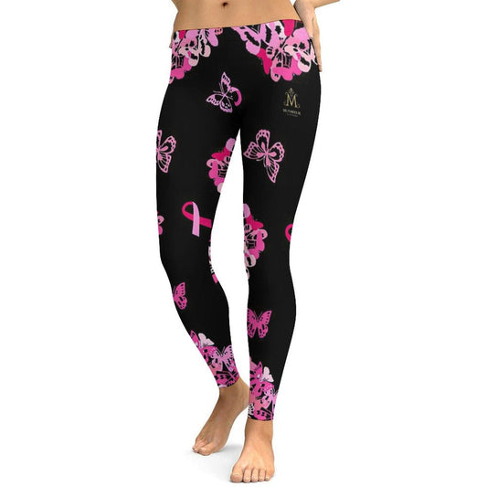 Munsieur Sculpting Leggings for Women - Pink Butterfly