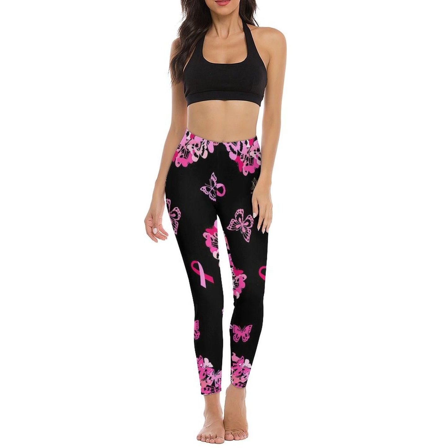 Munsieur Sculpting Leggings for Women - Pink Butterfly