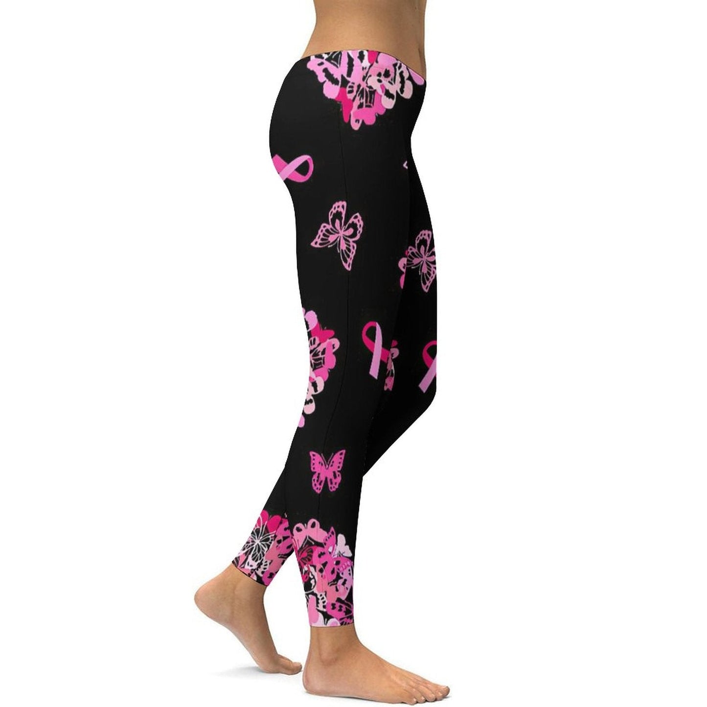 Munsieur Sculpting Leggings for Women - Pink Butterfly