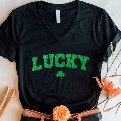 St Patricks Day Cute Lucky Clover Top