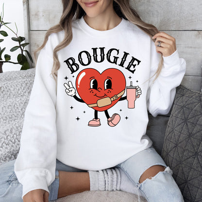 Bougie Heart, Boujee, Sweatshirt, Valentine's Day