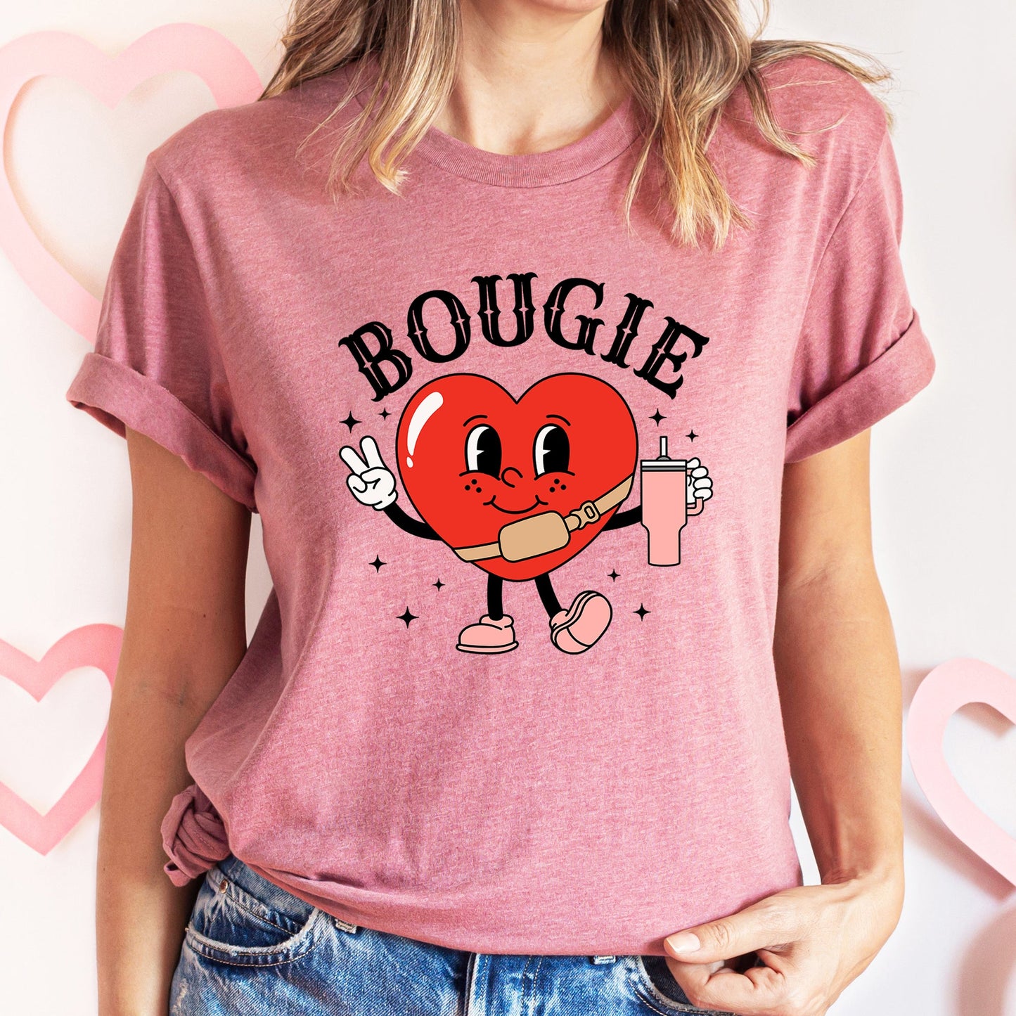 Bougie Heart, Boujee, Super Soft Tshirt, Valentine's Day