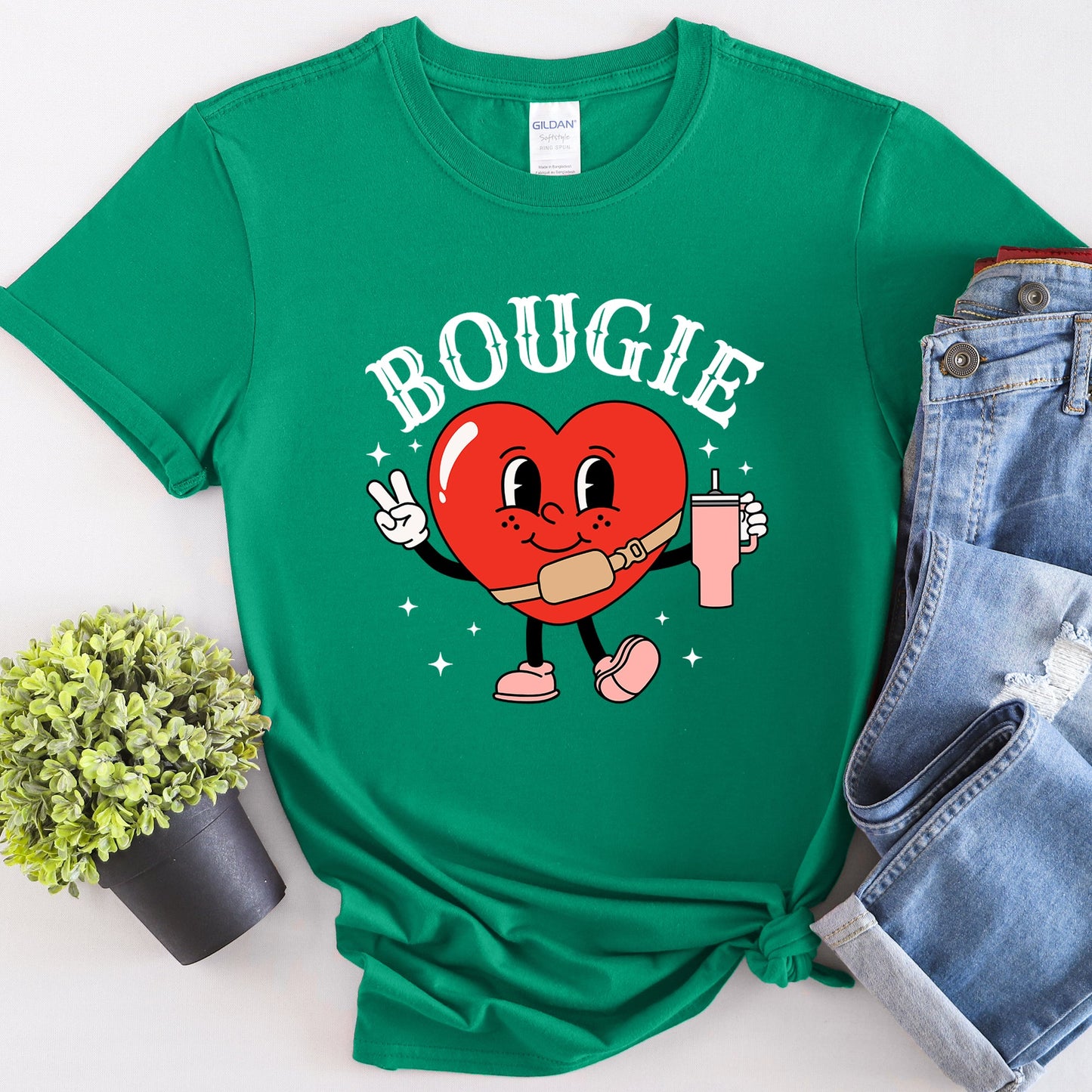 Bougie Heart, Boujee, Super Soft Tshirt, Valentine's Day