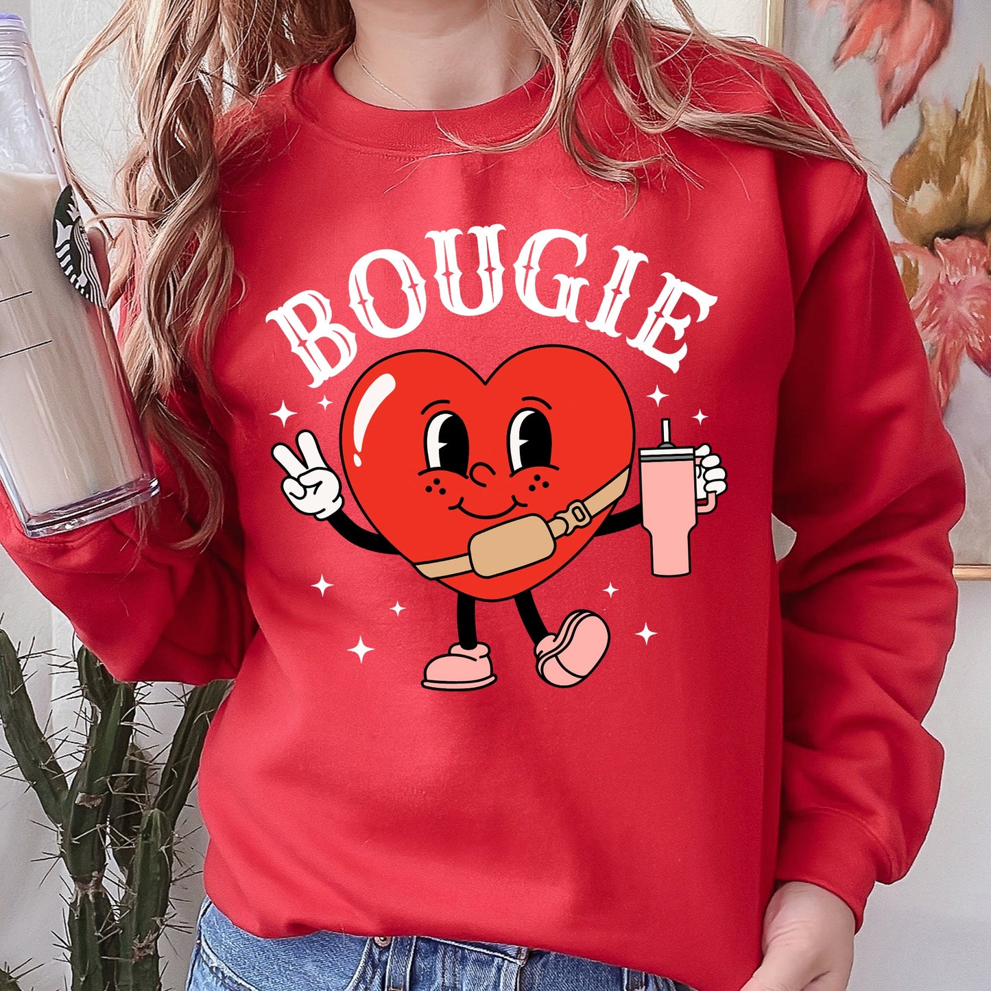 Bougie Heart, Boujee, Sweatshirt, Valentine's Day