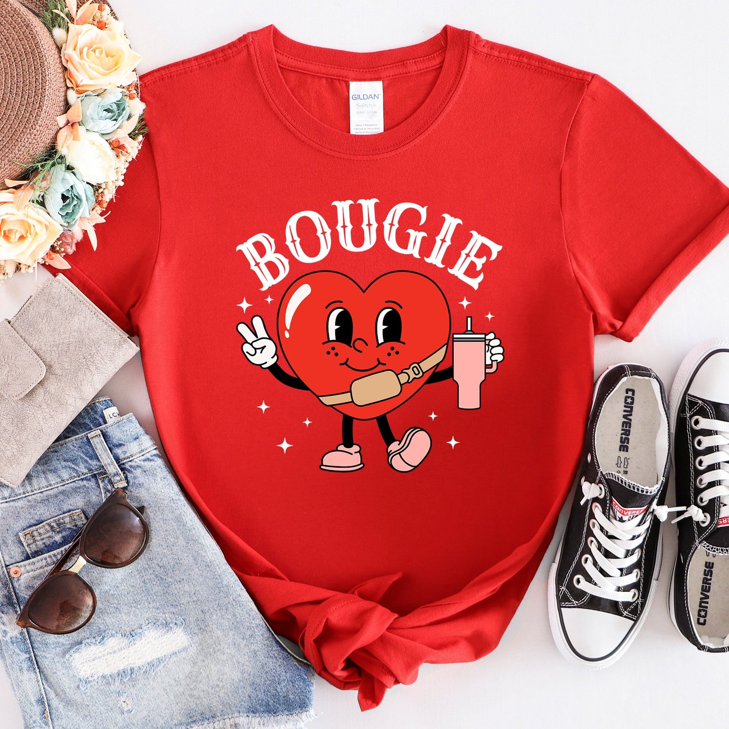 Bougie Heart, Boujee, Super Soft Tshirt, Valentine's Day