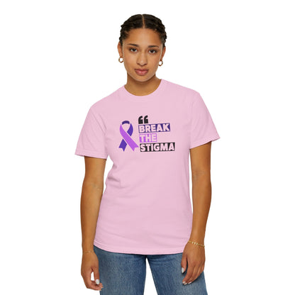 Break the Stigma Unisex Garment-Dyed T-Shirt for Epilepsy Awareness Tee