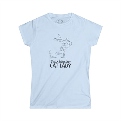 Breakdancing Cat Lady Softstyle Tee