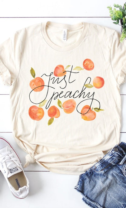 Vintage Just Peachy Graphic Tee - Aaria Tees