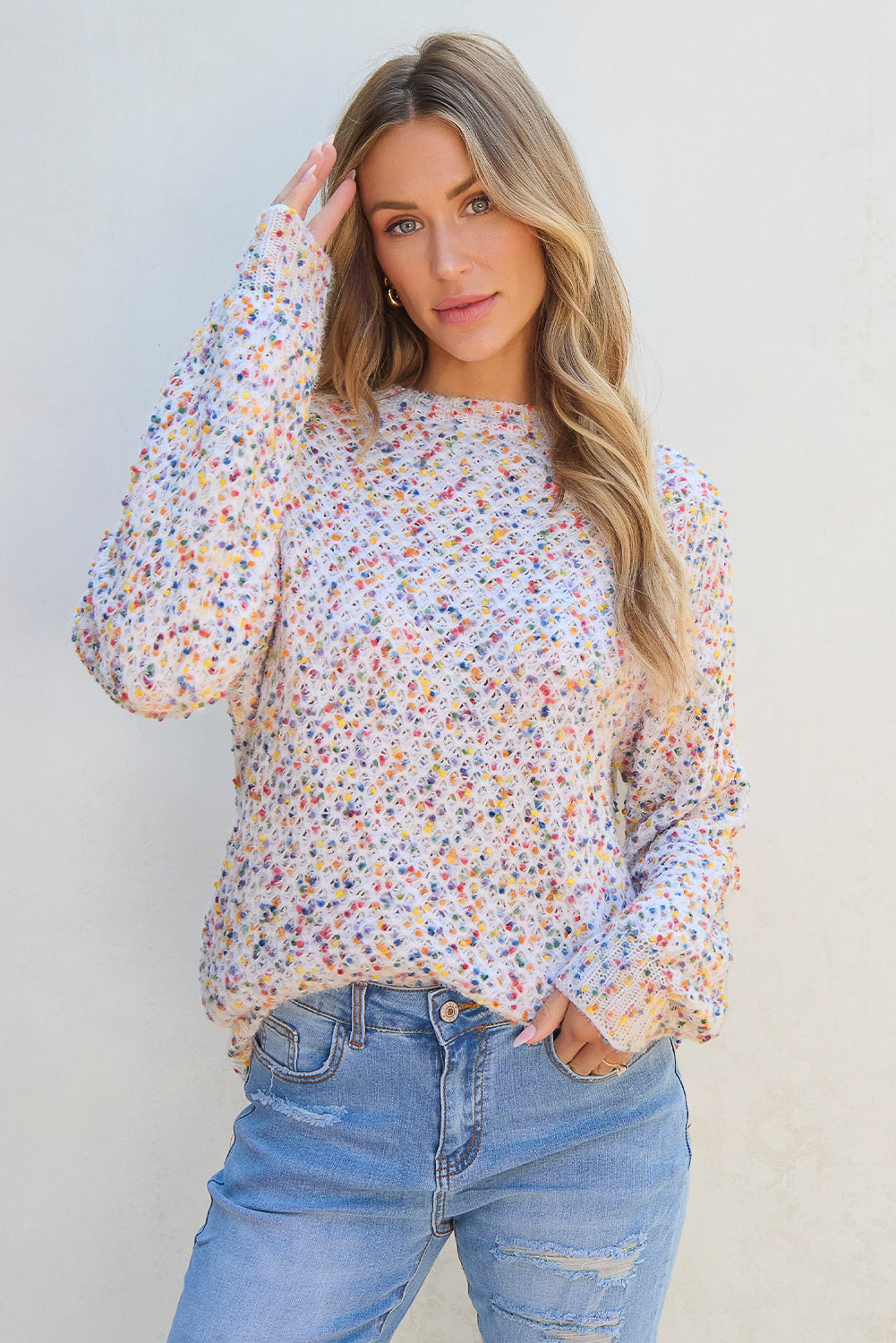 Everly Confetti Sweater - Aaria Tees