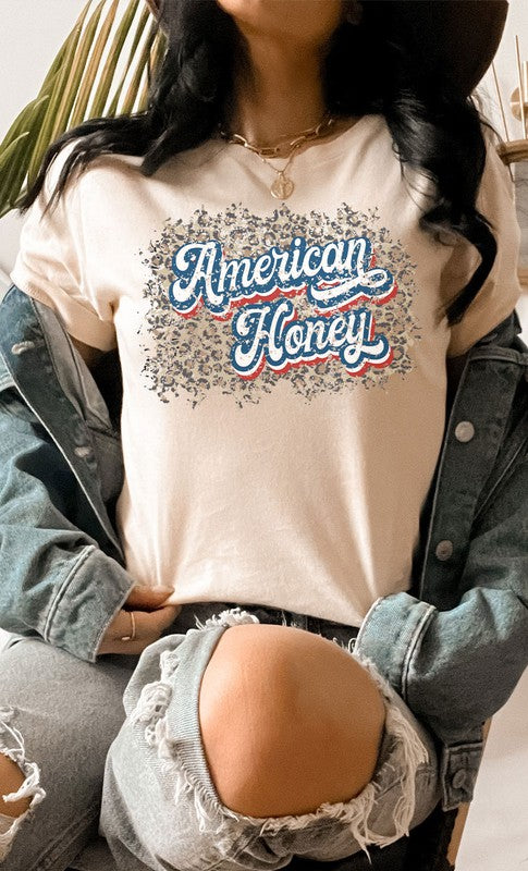 Vintage American Honey Leopard Print Graphic Tee - Aaria Tees