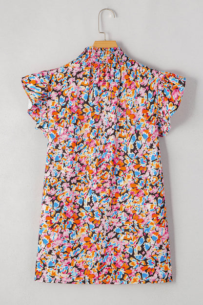 Elowen Floral Flutter Sleeve Blouse Top