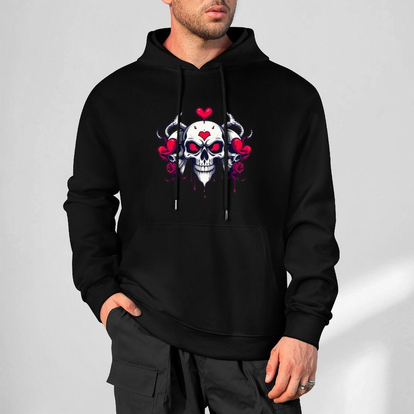 Munsieur Bleeding Royalty: Skull Hoodie for Men